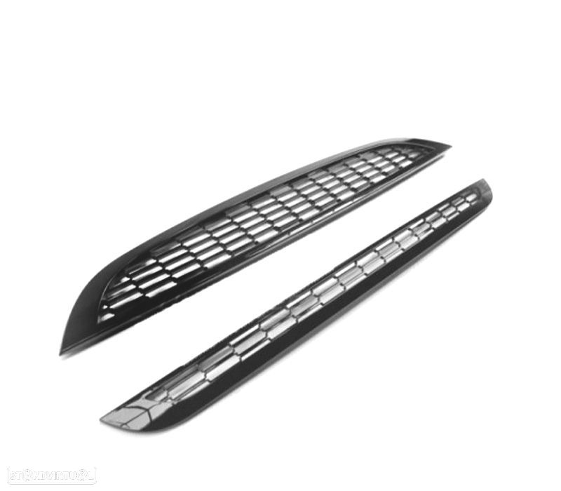 GRELHA FRONTAL MINI COOPER 01-06 LOOK COOPER S PRETO BRILHANTE - 3