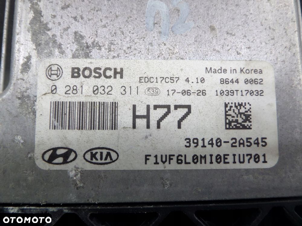 komputer sterownik silnika hyundai i40 1.7 crdi 0281032311 39140-2a545 h77 - 2