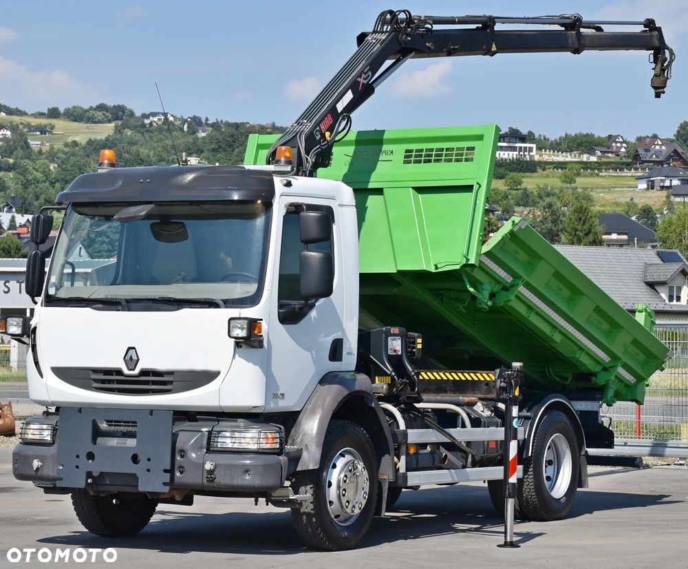 Renault MIDLUM 220 * WYWROTKA 3,80m + HIAB 077 B-2 DUO * STAN BDB - 3