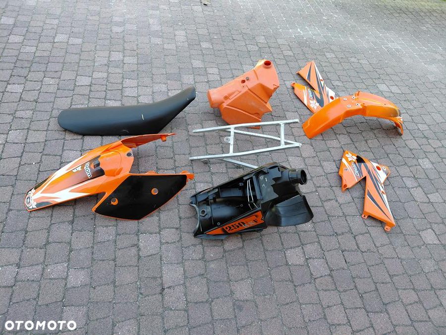 KTM EXC SX SXF 2004-2007 POLIFT BUDA KOMPLET PLASTIKÓW OWIEWKI SIEDZENIE BAK AIRBOX STELAŻ NADWOZIE RESTYLE LIFT - 5
