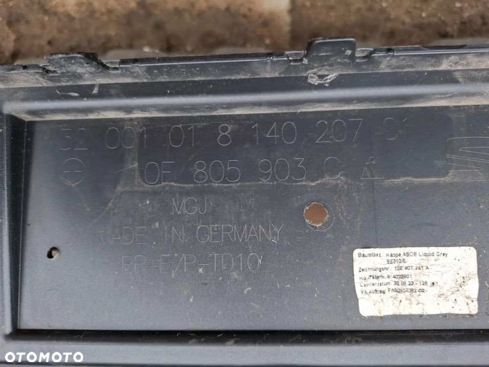 KRATKA ZDERZAKA PRZEDNIEGO PRZÓD CUPRA BORN 10e805903c 10E ŚRODKOWA DOLNA - 6