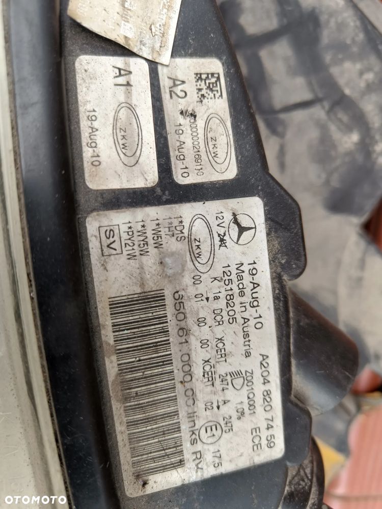 MERCEDES GLK X204 08-12 Lampa Lewa Prawa Przód Przednia Xenon Skrętny Europa - 7