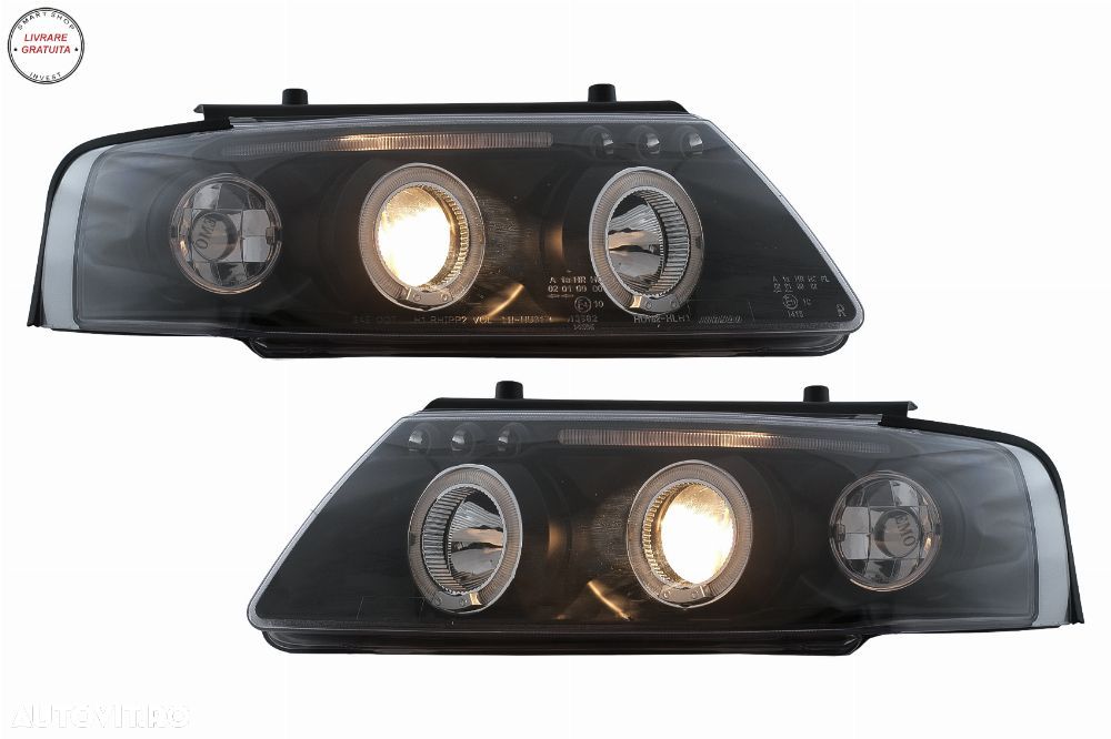 Faruri Angel Eyes VW Passat B5 3B (11.1996-08.2000) Negru- livrare gratuita - 1