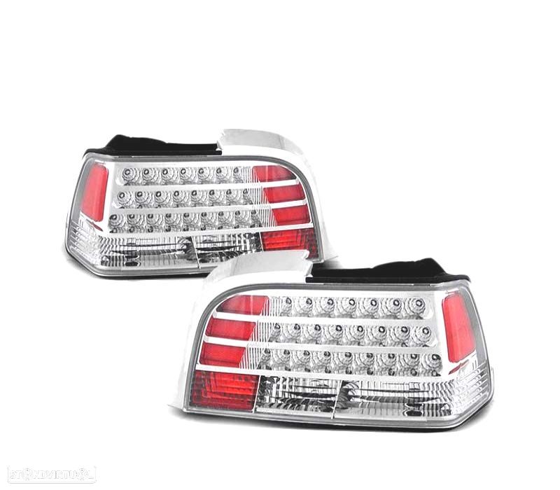 FAROLINS TRASEIROS LED PARA BMW E36 COUPÊ 90-99 CROMADO - 2