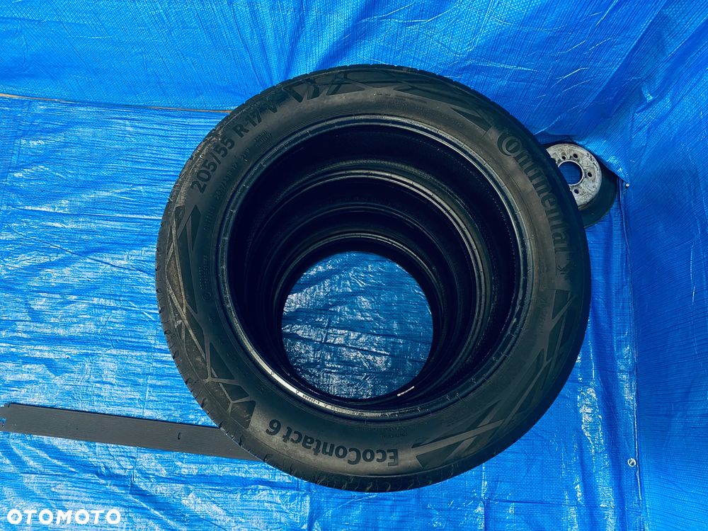 OPONA 17 OPONY LETNIE LATO KOMPLET OPON 4SZT CONTINENTAL ECOCONTACT 6  205/55R17 91V BIEŻNIK 5,3mm ROCZNIK 2021 - 7