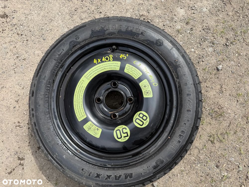 Koło dojazdowe dojazdówka 15' 4x108 Citroen C3 Picasso 125/80 R15 - 1