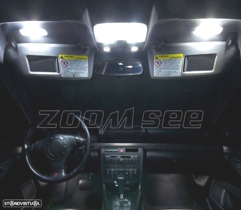 KIT COMPLETO DE 15 LAMPADAS LED INTERIOR PARA AUDI A4 S4 B5 SEDAN 96-01 - 6