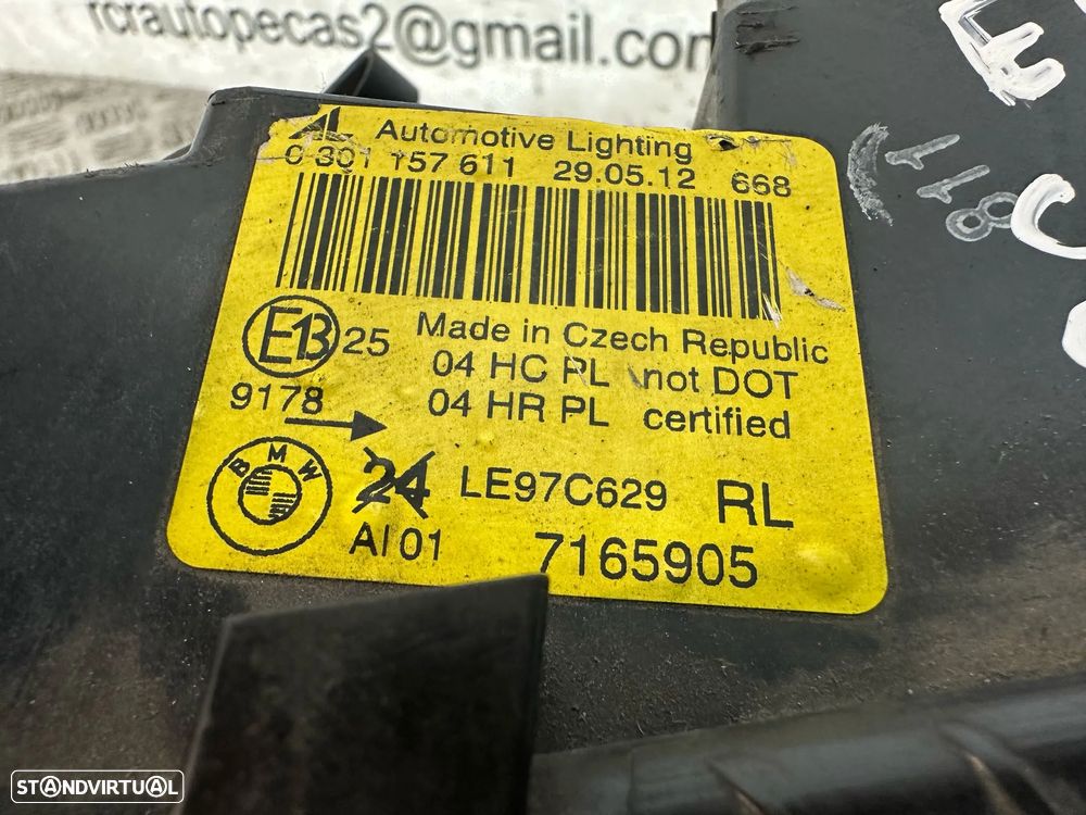 .Conjunto Oticas Farois Frontal Frente Esquerda Direita Halogenio Original BMW Serie 3 E46 Coupe Cabrio 7 165 906 7 165 905 1997 - 2006 - 14