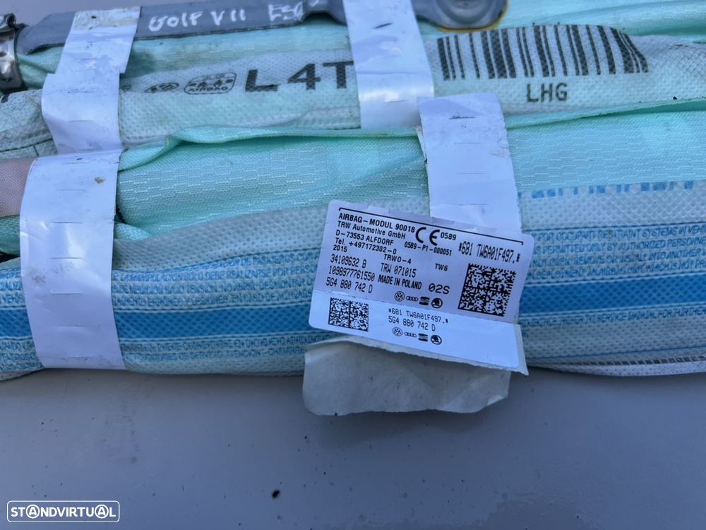 Airbag cortina Esquerda  Vw Golf 7 VII 1.6 Tdi - 2