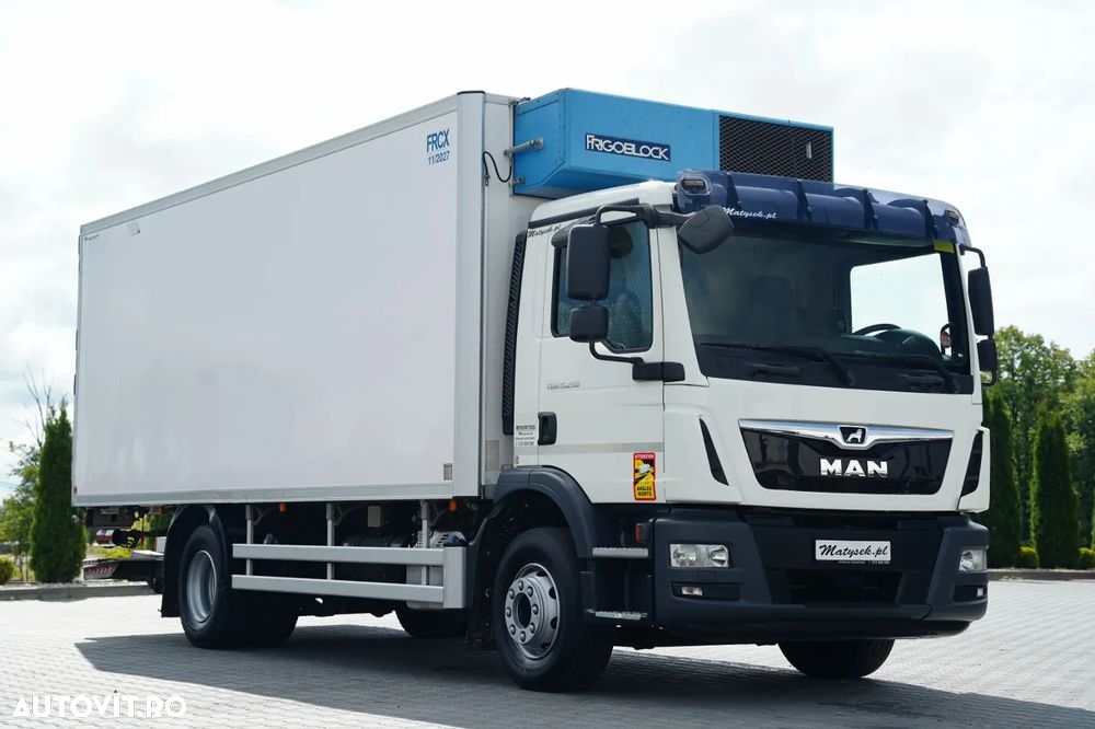 MAN TGM 15.250 / 4x2 / 6.2 M FRIGORIFER / FRIGLOCK FK 13 UNITĂȚI / DHOLLANDIA LIFT - 1.500 KG / IMPORTAT / EURO 6 - 7