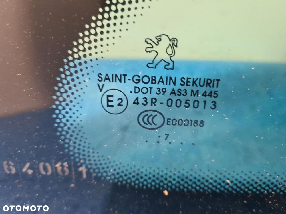 PEUGEOT 207 SW KOMBI SZYBA KAROSERYJNA TYŁ LEWA - 2