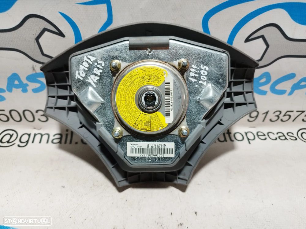 AIRBAG VOLANTE GUIADOR TOYOTA YARIS I 1 MK1 P1 1617039902 451300D030B 7Y2P029A0158 - 3
