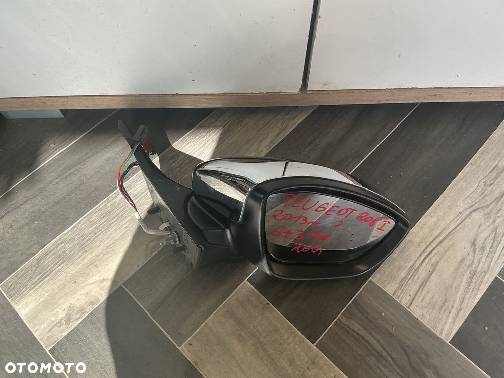 PEUGEOT 208 I 1 LUSTERKO PRAWE PRAWY 9 PIN CHROM CHROMOWANE - 5