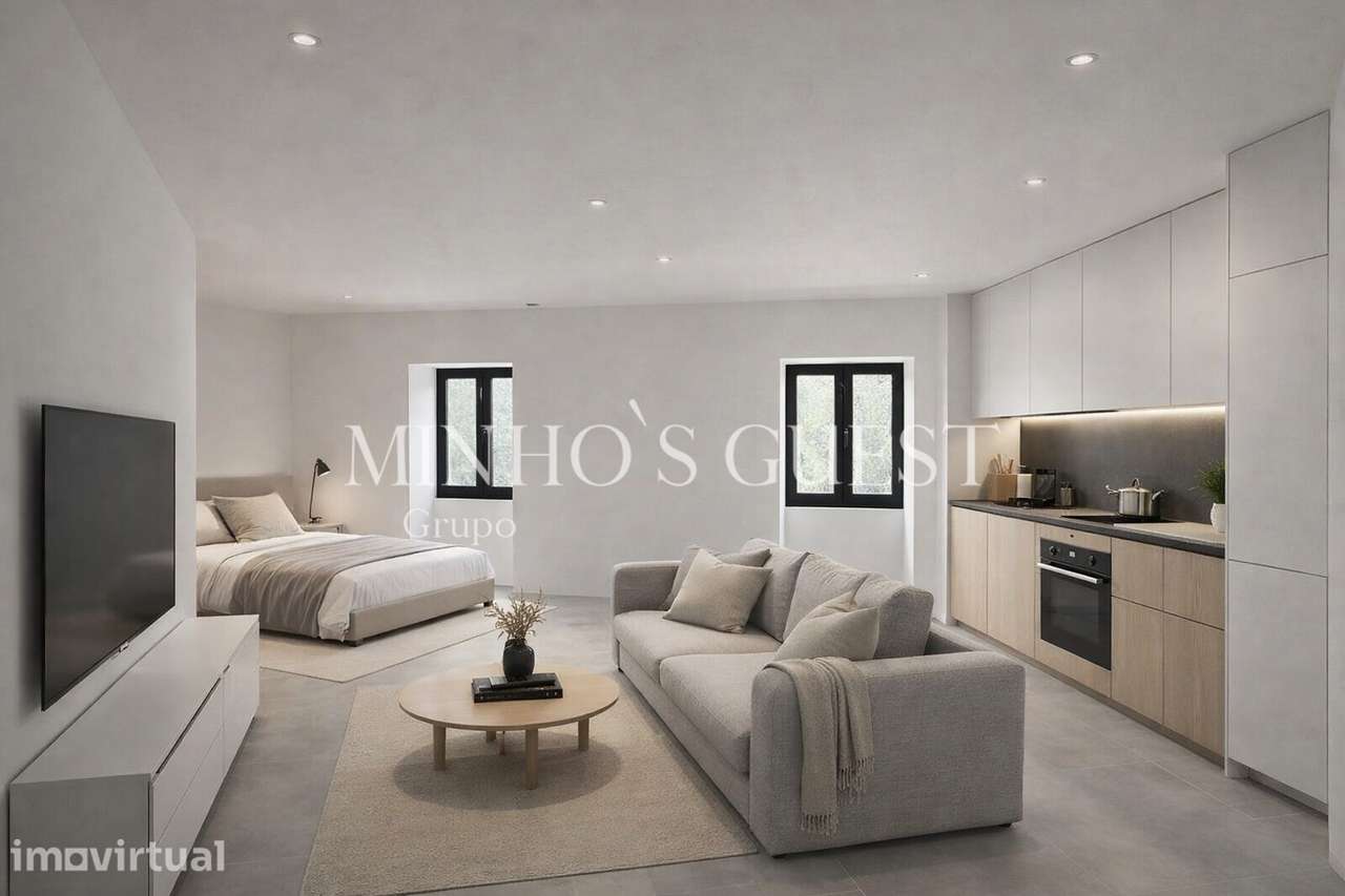 Apartamento T0 totalmente remodelado próximo da UNIVERSIDADE DO MINHO - Grande imagem: 2/7