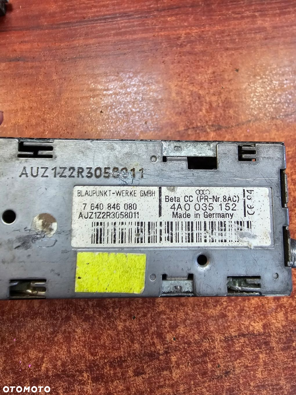 RADIO RADIOODTWARZACZ BLAUPUNKT ANTYK AUDI BETA CC 4A0035152 AUDI A4 B5 - 5
