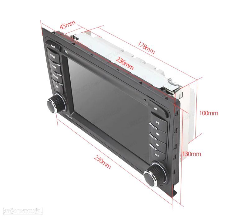 7″ ANDROID 12 OCTACORE DDR4 2GB RAM 32GB ROM SSD RÁDIO GPS CARPLAY ANDROID AUTO DSP INTEGRADOS 4X - 3