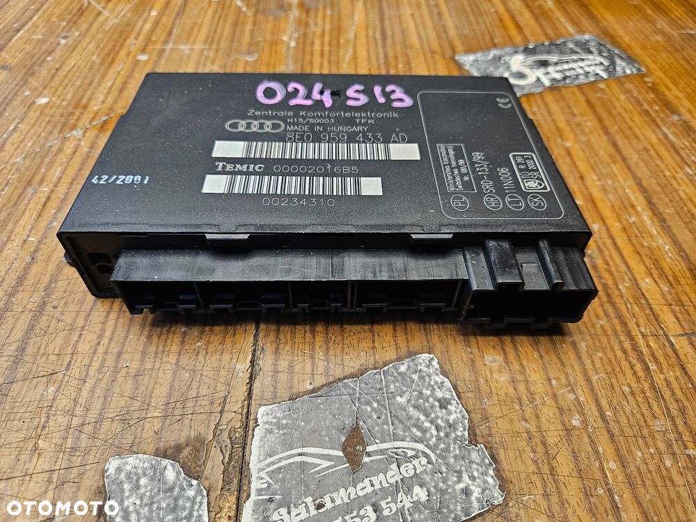 Moduł 8E0959433AD Komfortu Sterownik Komputer Audi A4 S4 B6 B7 - 3