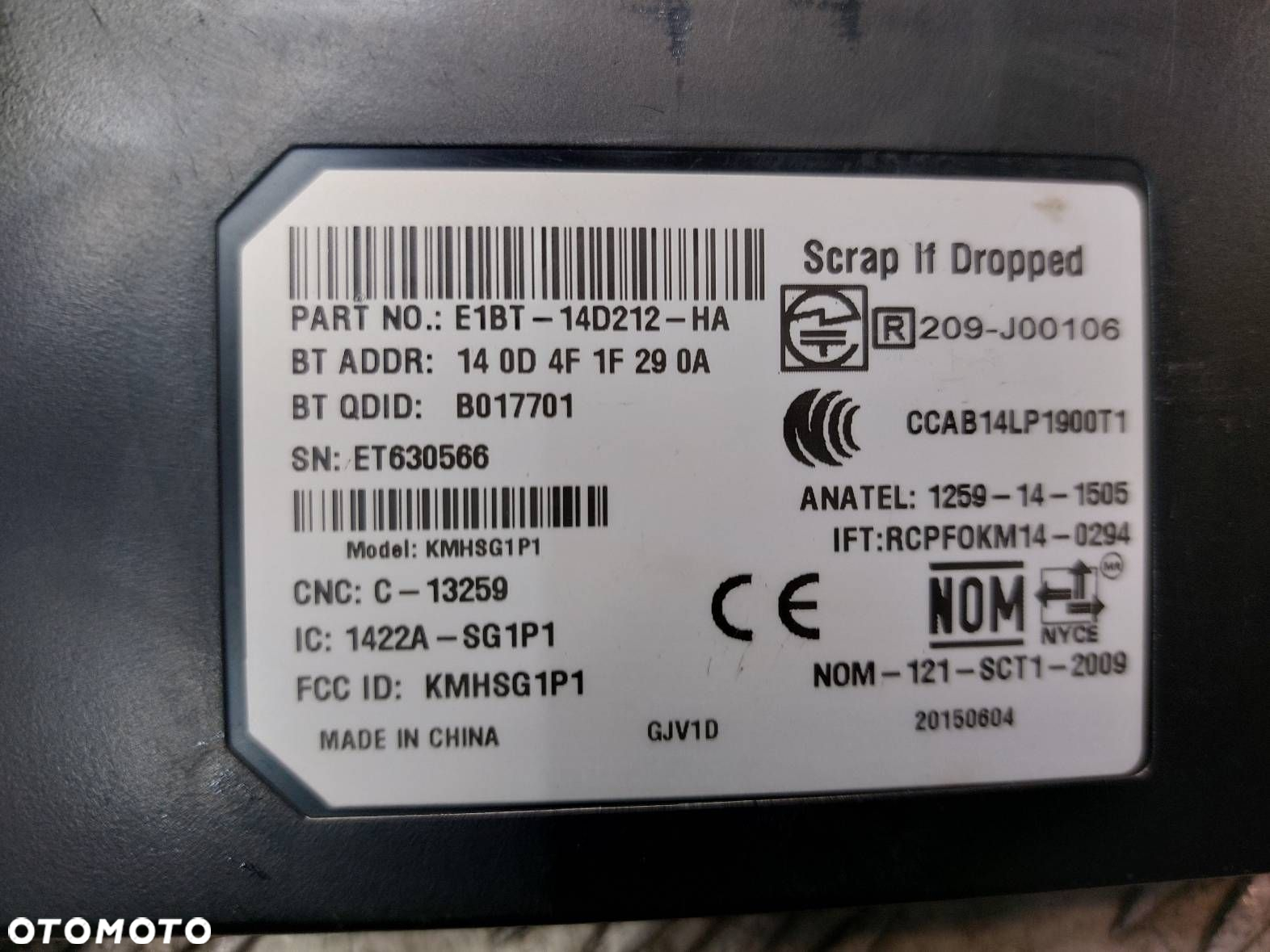 MODUŁ BLUETOOTH FORD C-MAX MK2 LIFT E1BT-14D212-HA - 2