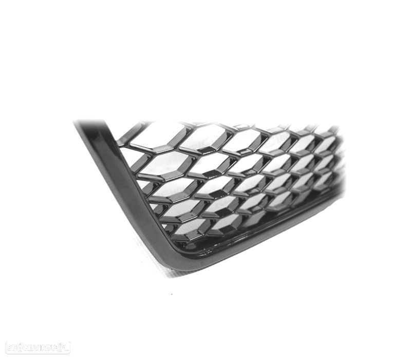 GRELHA AUDI A4 B7 04-09 LOOK RS PRETO BRILHANTE - 3