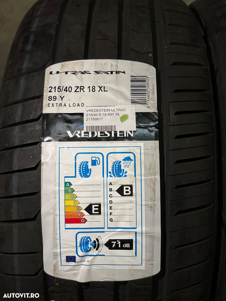 Vând 4 anvelope 215/40/18 vredestein de vară noi - 2