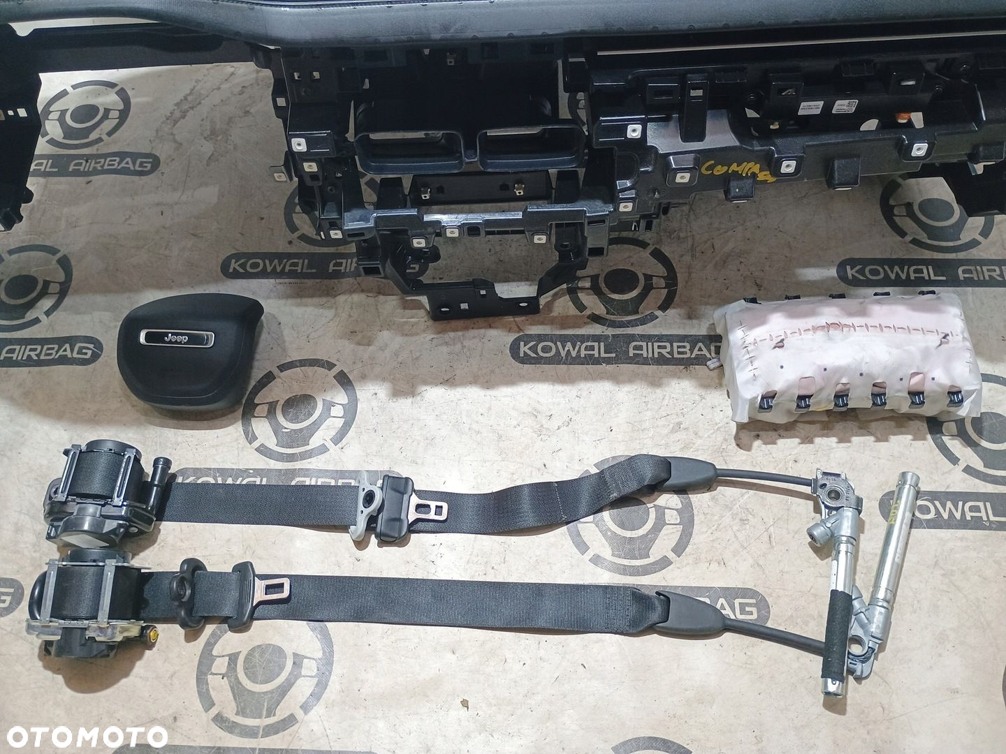 JEEP COMPASS II TRAILHAWK AIRBAG DESKA KONSOLA PODUSZKI PASY ORYG DEMONTAŻ - 13