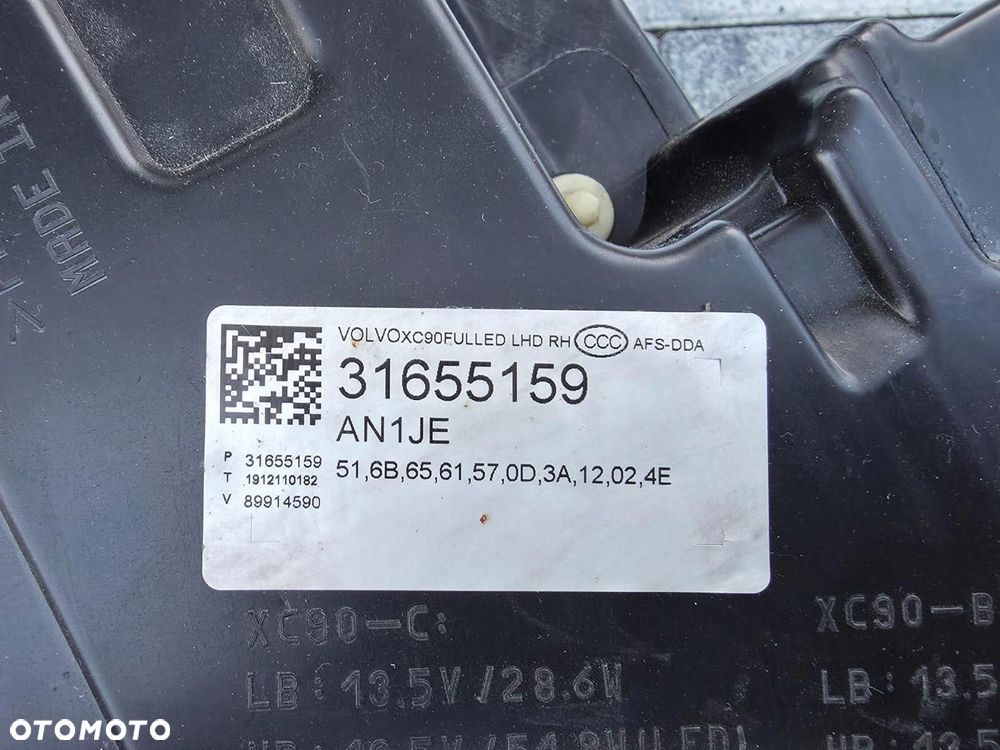 VOLVO XC90 II 2 LIFT Lampa prawa Full Led Active Beam 31655159 2019-2024 - 10