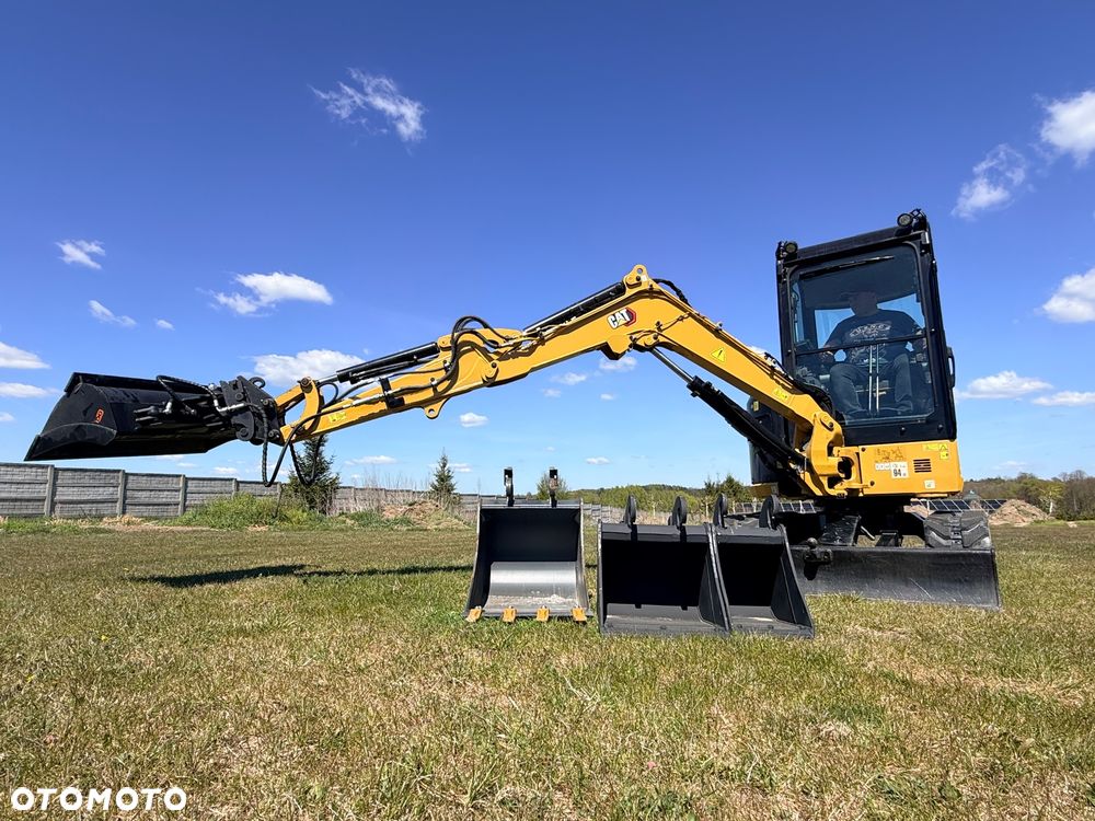 Caterpillar Minikoparka Cat 302.7 3xłyżki Skarpowa hydrL\P dodatkowe linie hydrauliczne szybkozłącze Gąsienice jak Nowe WIDŁY WIERTNICA za dopłatą - 24