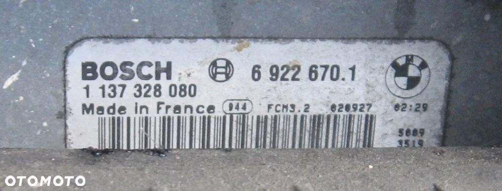 wentylator chłodnicy wody BMW E46 2.0D 1137328080 rezystor - 5