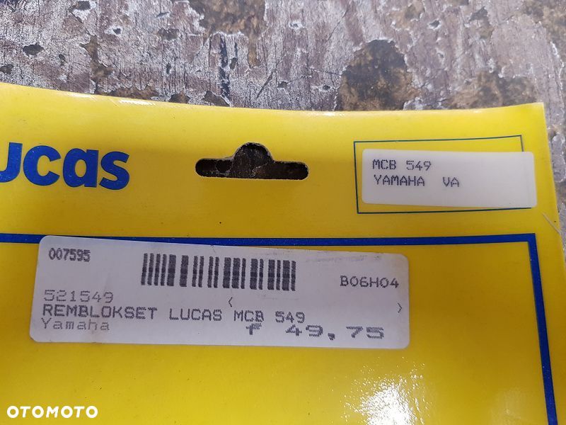 Klocki hamulcowe Lucas MCB 549 Yamaha YZ 125 250 / TT 350 - 3