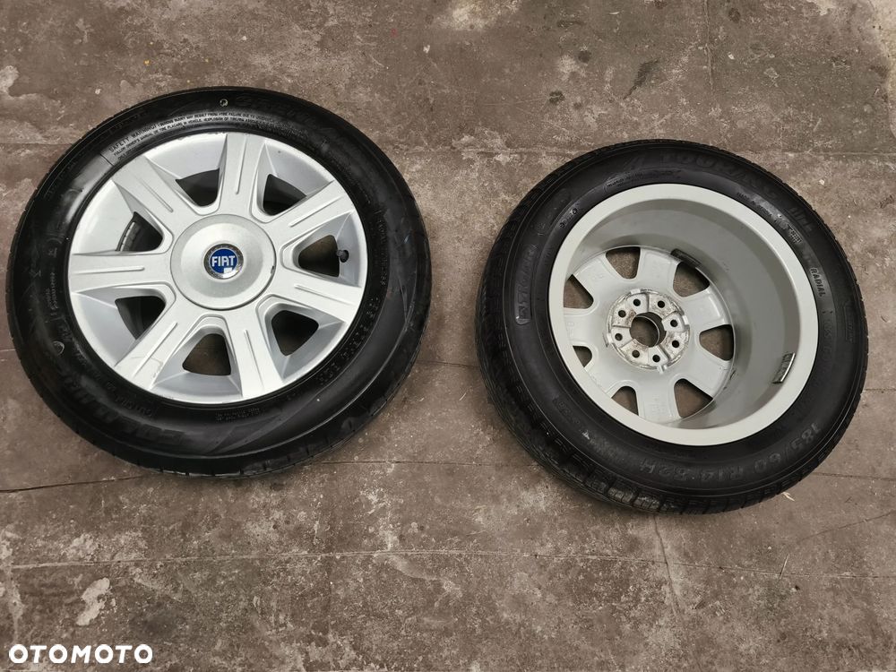 Oryginalne alufelgi 14' Fiat (OEM), opony letnie - 2