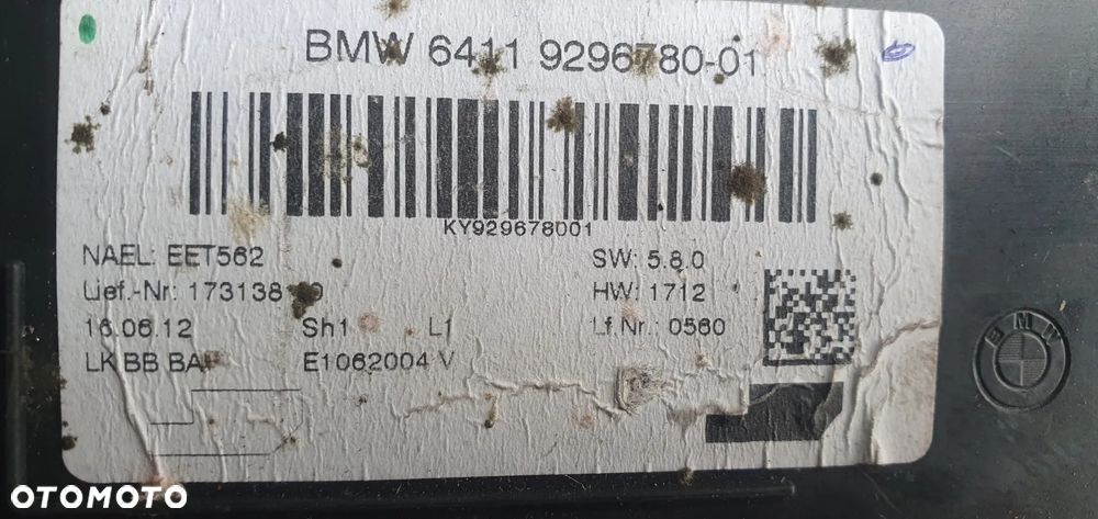 Moduł sterownik klimatyzacji BMW I F20 9296780 - 4