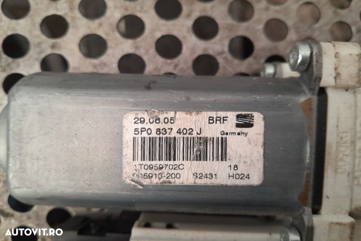 Motoras macara geam fata dreapta 5P0837402J Seat Altea 1 [2004 - 2009 - 1
