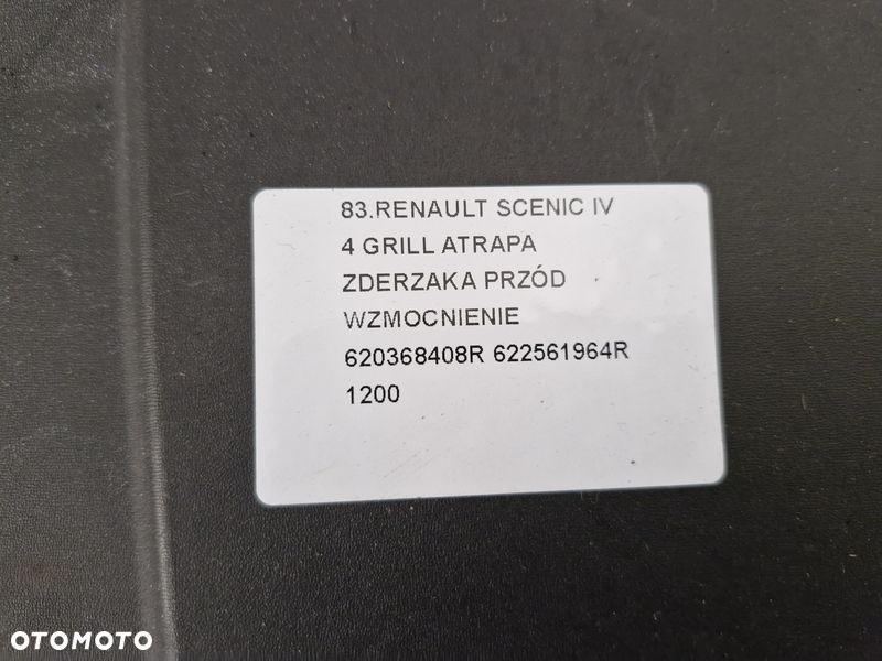 scenic iv grill atrapa zderzaka przód przednia wzmocnienie 620368408r 622561964r - 3