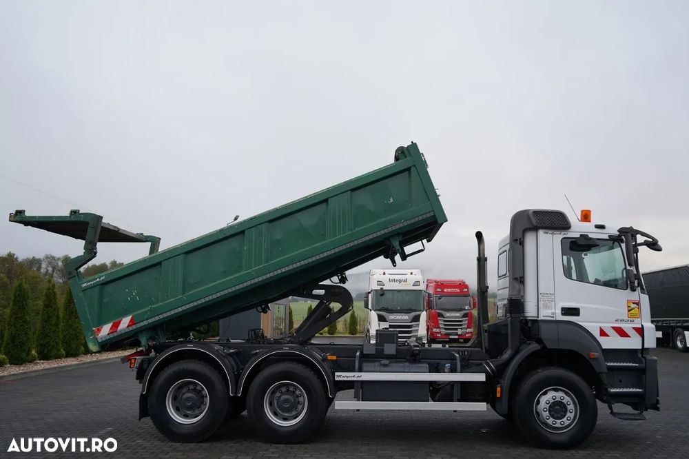 Mercedes-Benz AXOR 2636 / 6x4 / BASCULĂ CU 2 LATE / HIDROCLAPĂ / HIDROCLAPĂ / SPECIAL / CU PUNGĂ DE TRECERE FRONTALĂ / MANUALĂ - 5