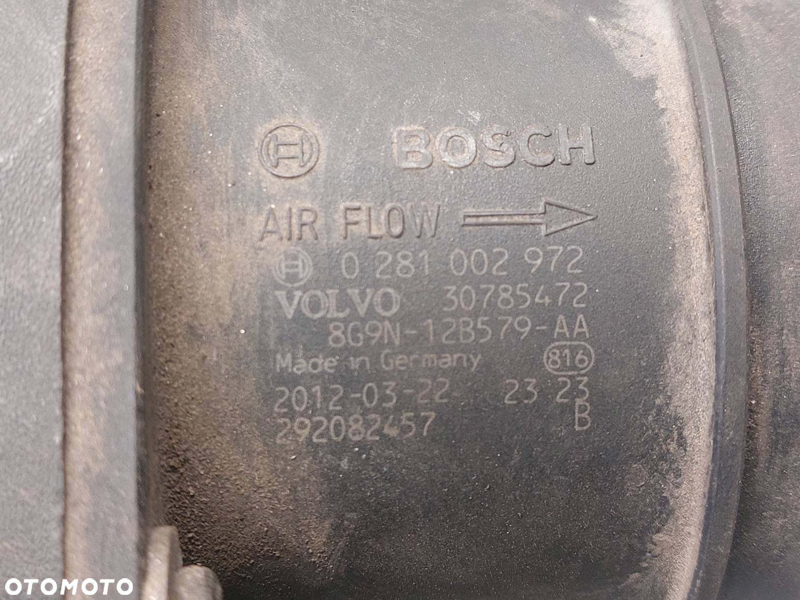 OBUDOWA FILTRA POWIETRZA + PRZEPŁYWOMIERZ VOLVO XC60 I 2.4 D5 30792196 - 4