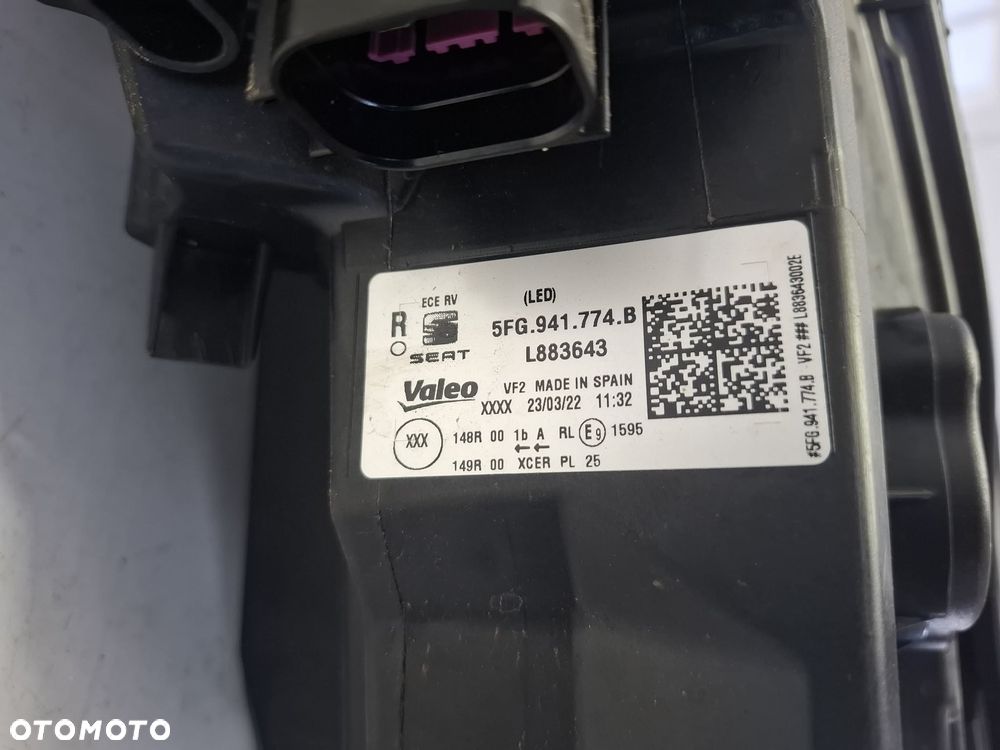 LAMPA PRZEDNIA PRAWA PRZÓD SEAT CUPRA FORMENTOR 5fg941774b 5fg941774 FULL LED - 13