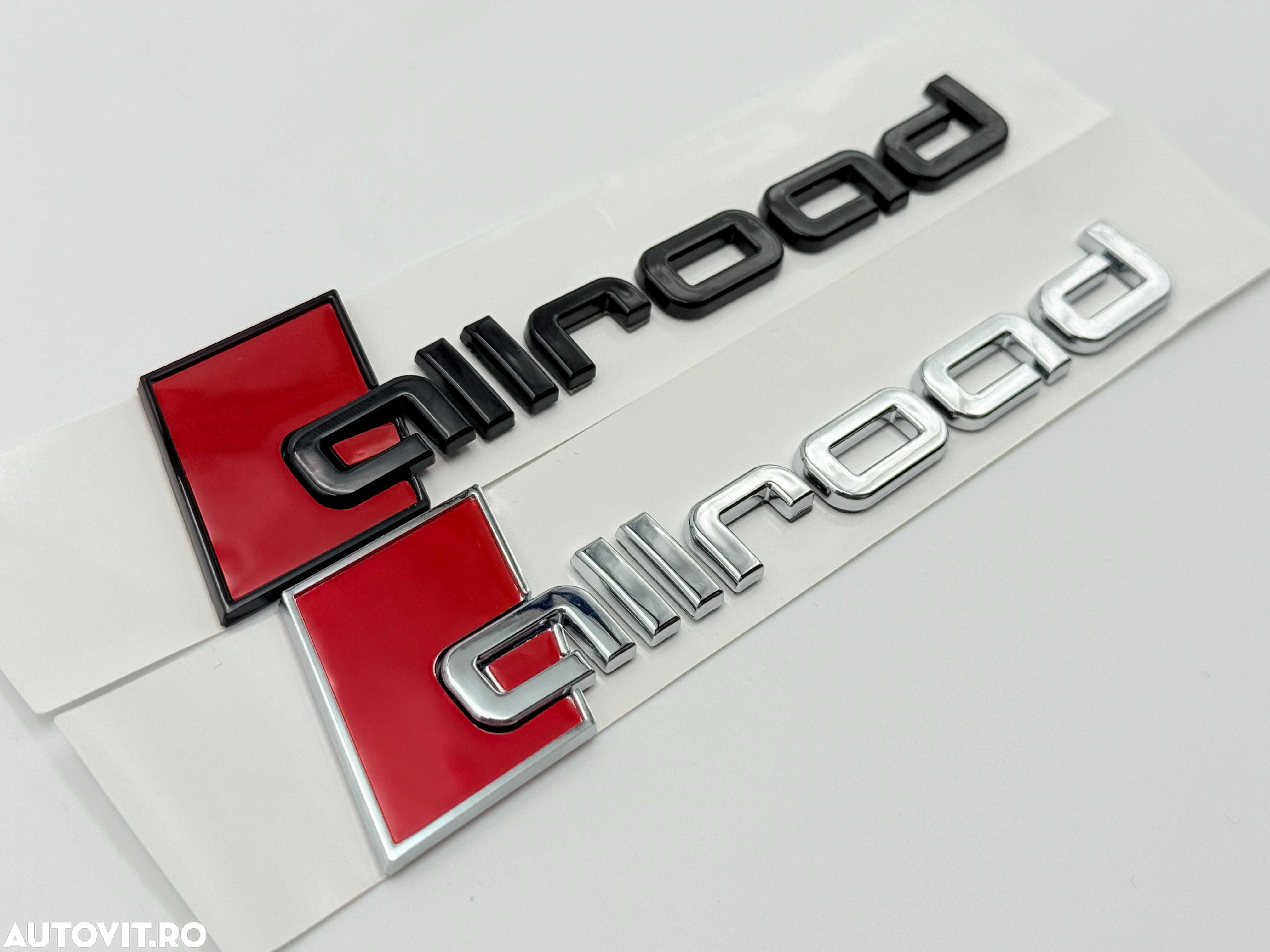 Emblema Compatibila AUDI ALLroad negru s-line - 2