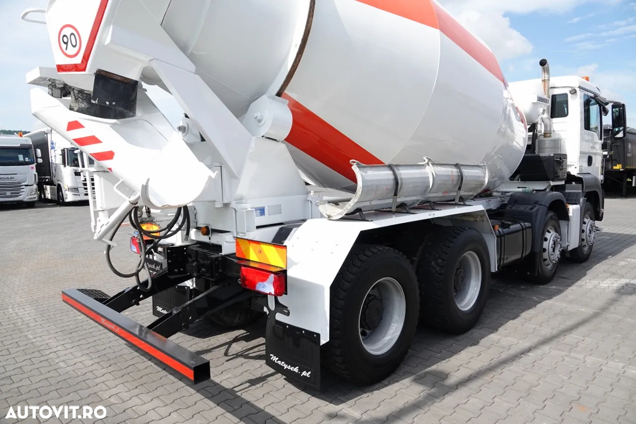 MAN TGS 32.360 / 8X4 / BETONATOR / LIEBHERR CONVERTER / 9 mc / JANTE ALIE / EURO 6 - 11