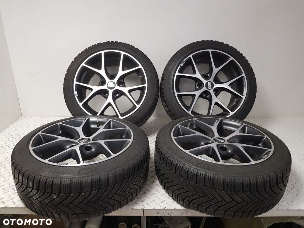 ŁADNY KOMPLET 4x BBS  KOŁA ALUFELGI VW AUDI SKODA SEAT ZIMÓWKI MICHELIN 225 45 17 8,0x17 ET42 5x112 - 2