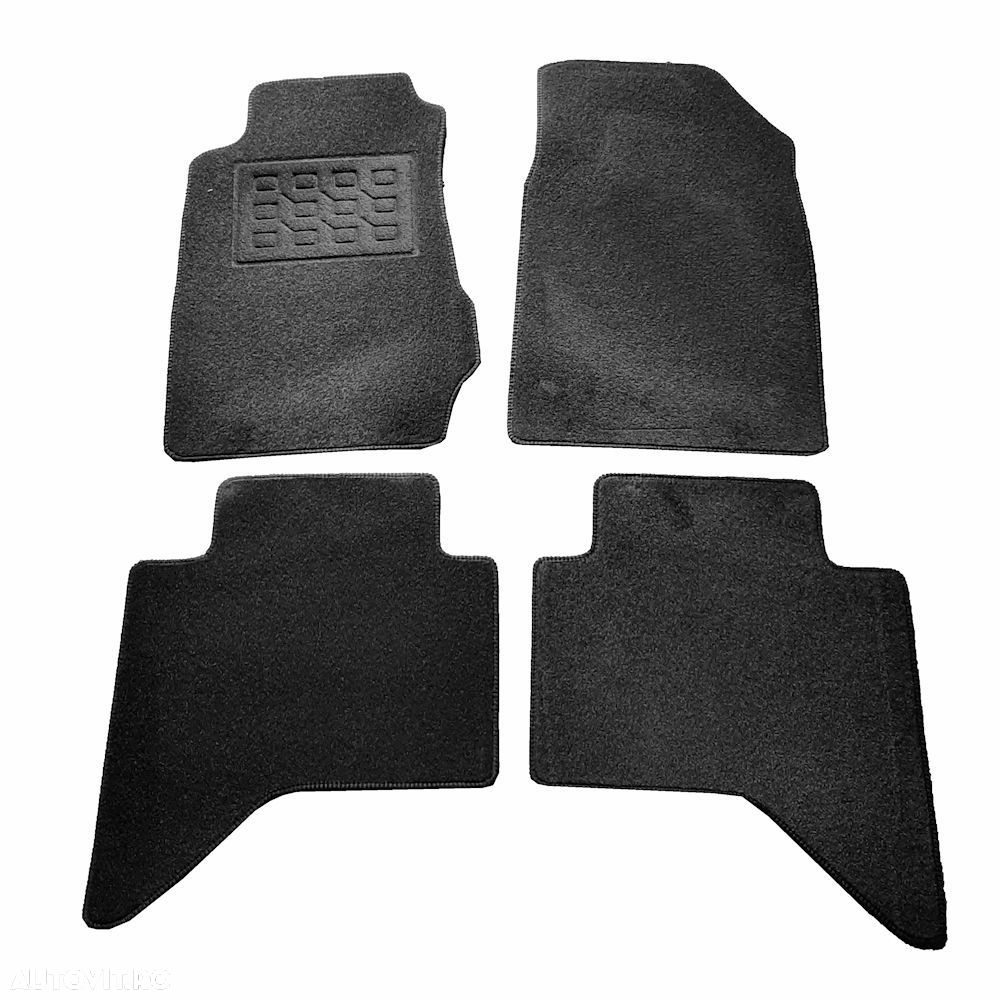 Covorase mocheta Isuzu D-Max (Cab Shiro/Kuro), cabina dubla, Negre, set de 4 bucati - 1