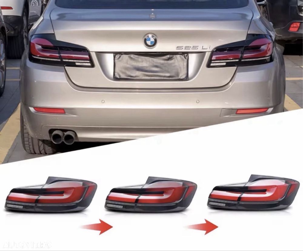 Set Stopuri Stop Triple Tripla Lampi Bmw Seria 5 F10 2010-16 Look G30 - 1