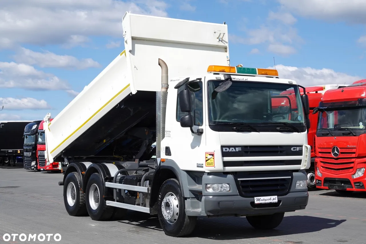 DAF CF 85.410 / 6X4 / WYWROTKA 2 STR / BORDMATIC / HYDROBURTA / MANUAL / SPROWADZONY - 4