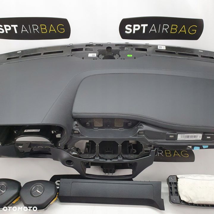 MERCEDES B-KLASA W246 SKÓRA DESKA ROZDZIELCZA KONSOLA KOKPIT PULPIT PODUSZKI AIRBAG AIR BAG PASY KIT SET - 3