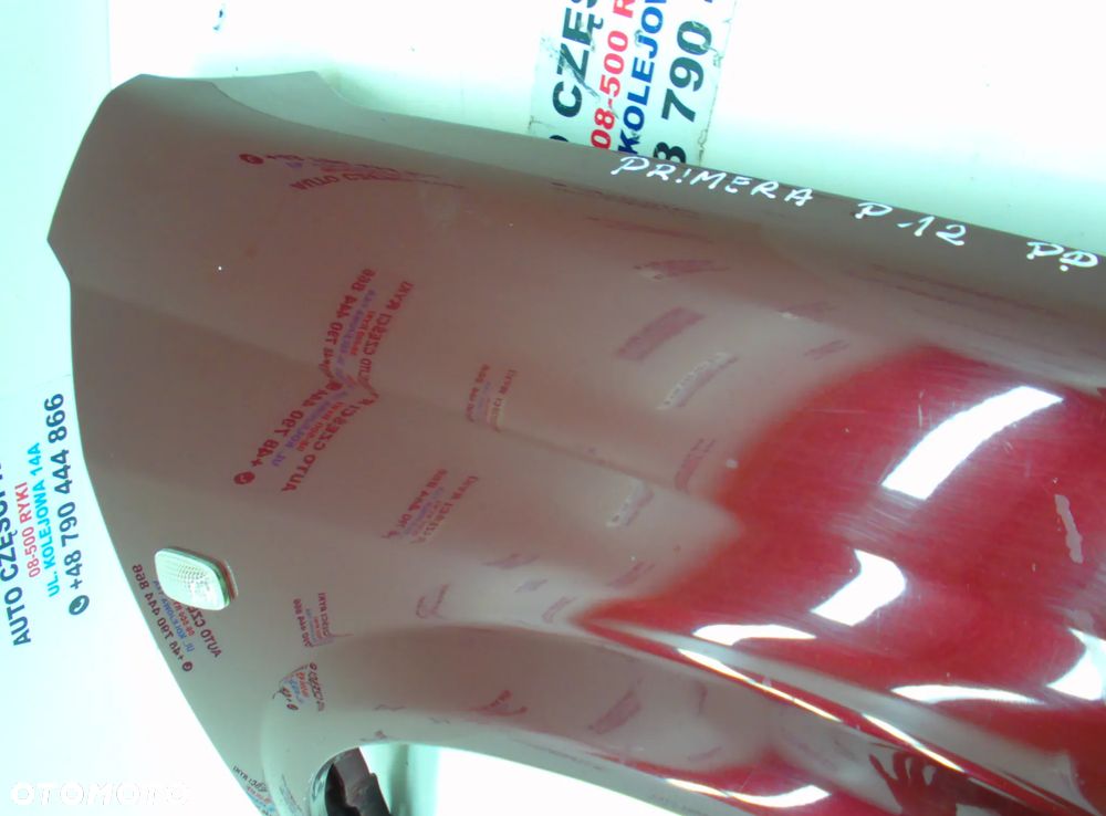 Nissan Primera P12 Błotnik prawy lewy przód bordowy - 14