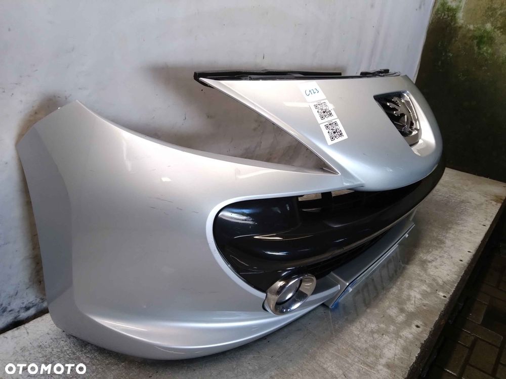 ^ ZDERZAK PRZÓD PRZEDNI PEUGEOT 207 URBAN MOVE EZRC SREBRNY HALOGENY - 5