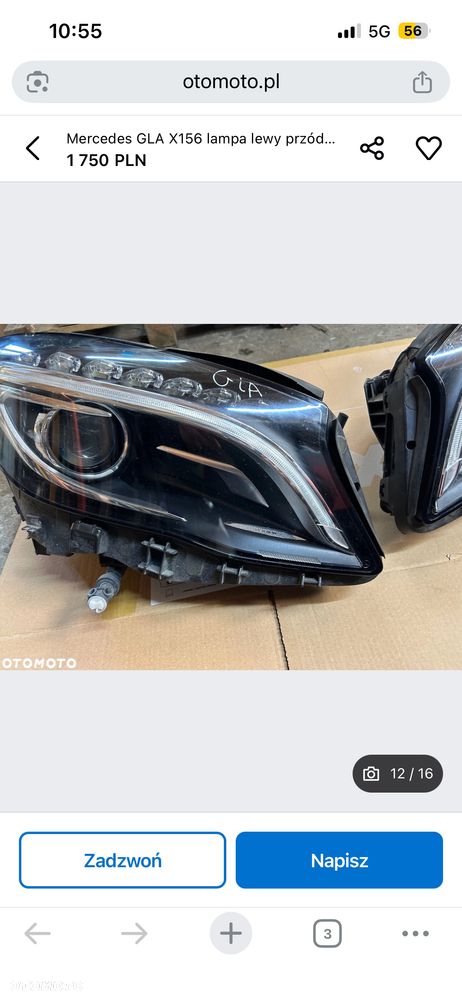 Mercedes Gla x156 maska błotnik lewy przód prawy przód błotniki - 12