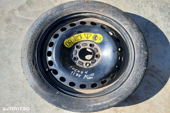 Roata de rezerva slim R16 JX7C-1015-BAA 3.50BX16 ET25 125/70 R16 JX7C - 1