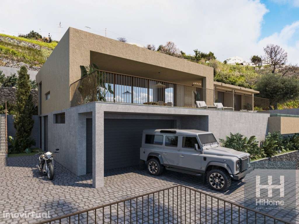 Moradia Térrea T3 + 1 Contemporânea com Piscina e Vista Mar - Grande imagem: 3/12
