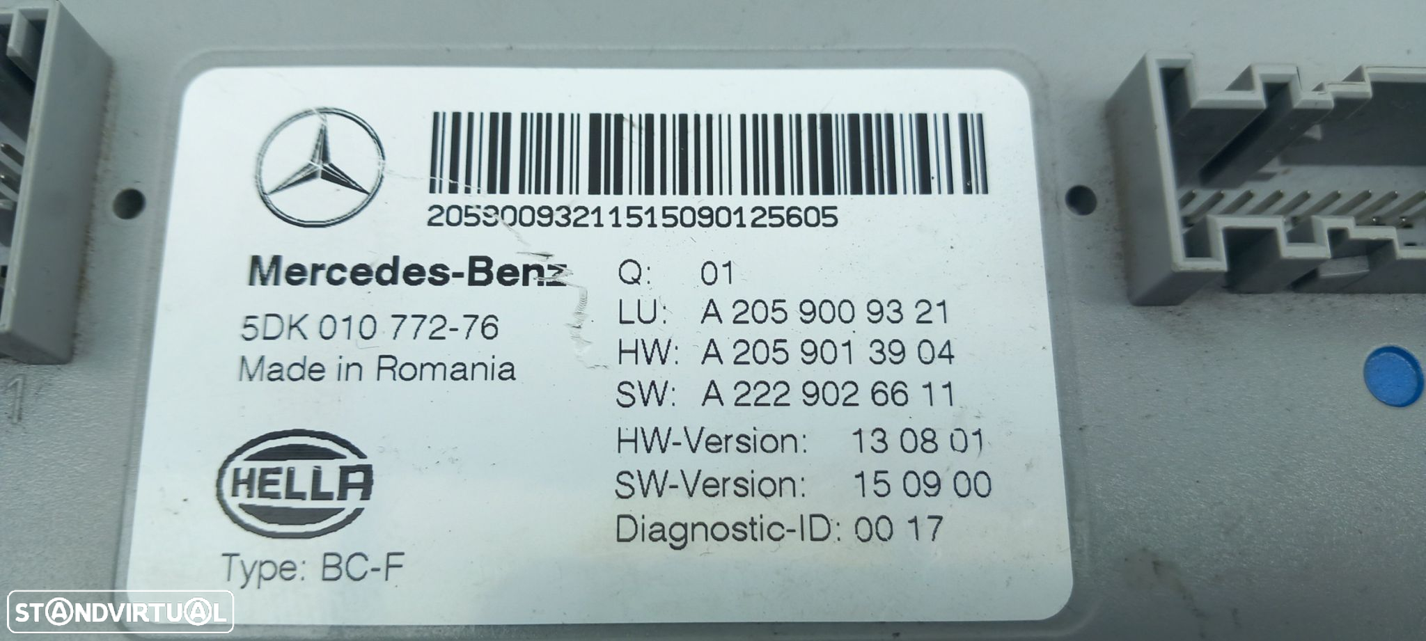 Caixa fusíveis / SAM / BSI MERCEDES-BENZ Classe C Carrinha (S205) - 2