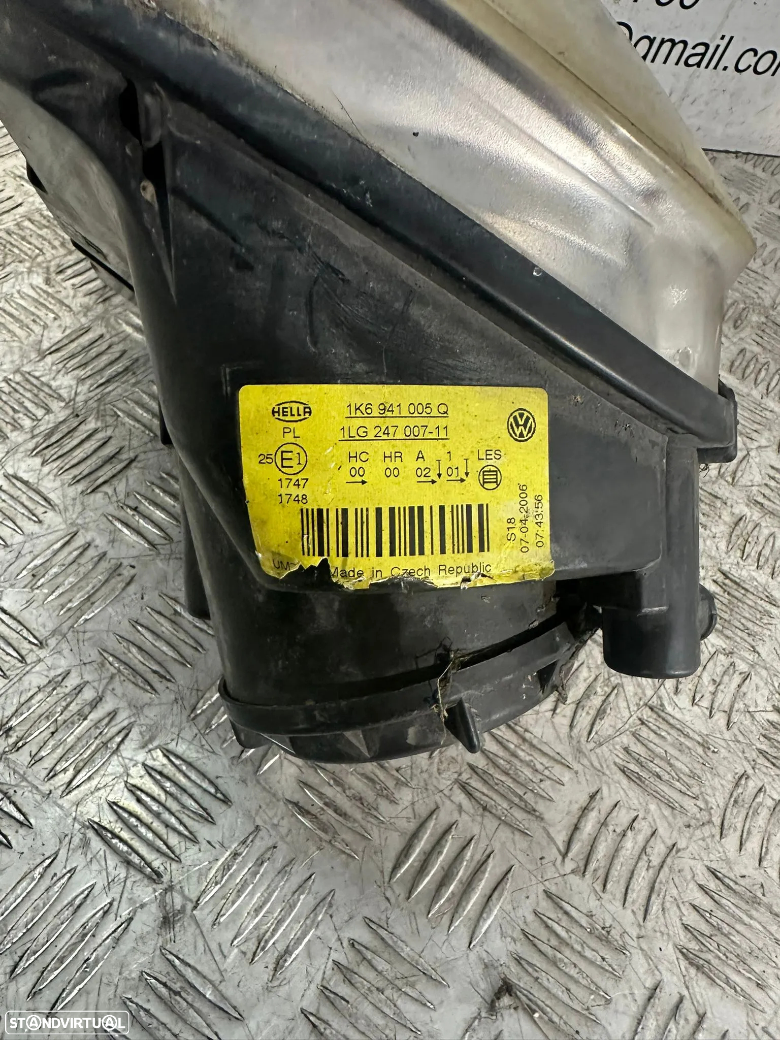 Conjunto Farois Oticas Originais VW Volkswagen Golf 5 MK5 1K Direita 1K6941006 Esquerda 1K6941005 2003 - 2008 - 7
